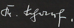 Unterschrift Kurt Scharf